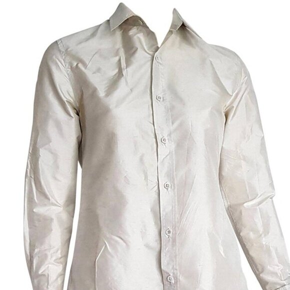 New, Ralph Lauren Black Label Crinkled Organza Puffed Silk Blend Blouse - Picture 4 of 16